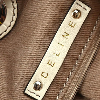 Celine Beige Canvas Macadam Hobo Handbag