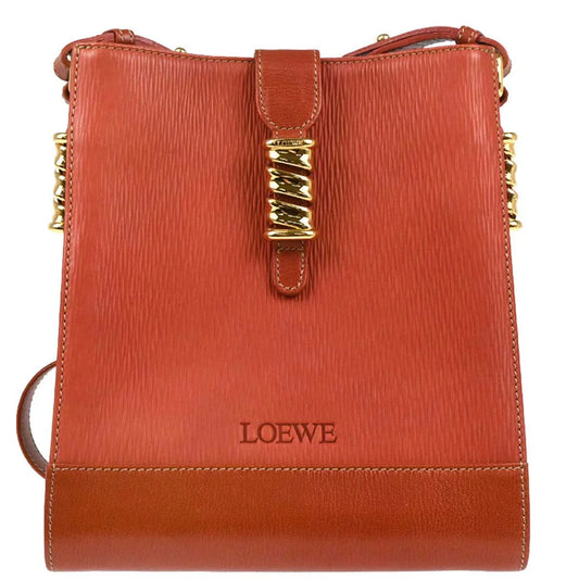Loewe Vermilion Red Leather Shoulder Bag