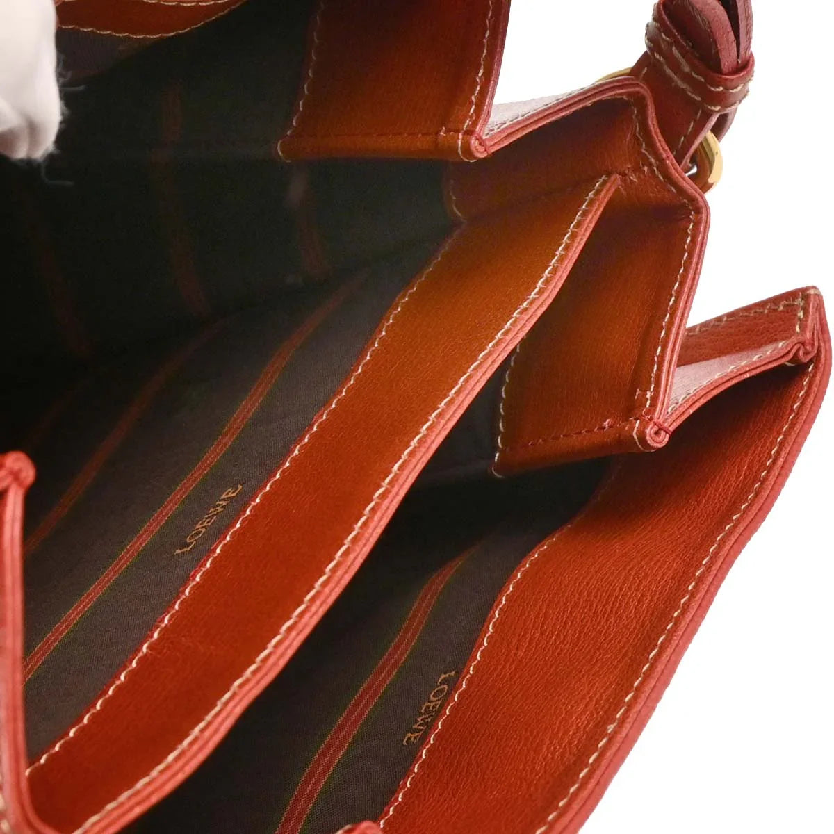 Loewe Vermilion Red Leather Shoulder Bag