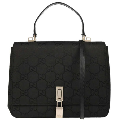 Gucci Black GG 2way Shoulder Handbag