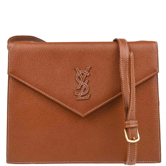 Yves Saint Laurent Brown Leather Shoulder Bag