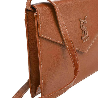 Yves Saint Laurent Brown Leather Shoulder Bag