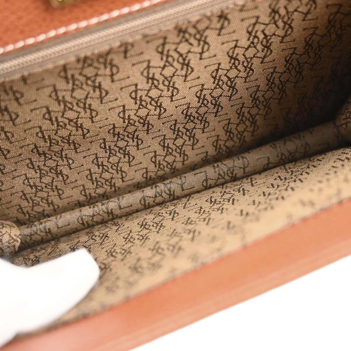 Yves Saint Laurent Brown Leather Shoulder Bag