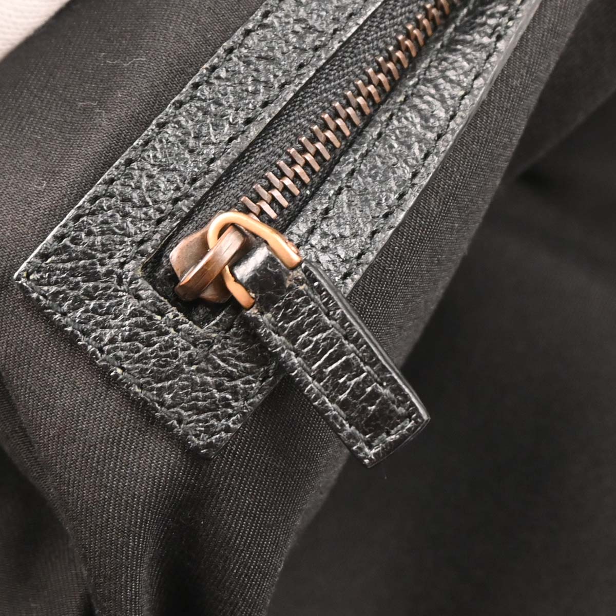Gucci Black Canvas Bamboo GG Handbag