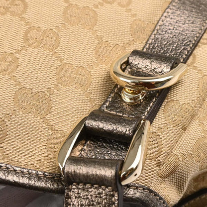 Gucci Beige Canvas GG Handbag
