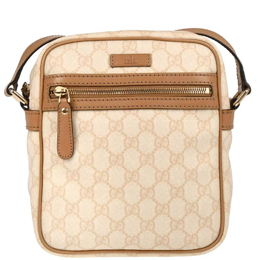 Gucci White PVC GG Shoulder Bag