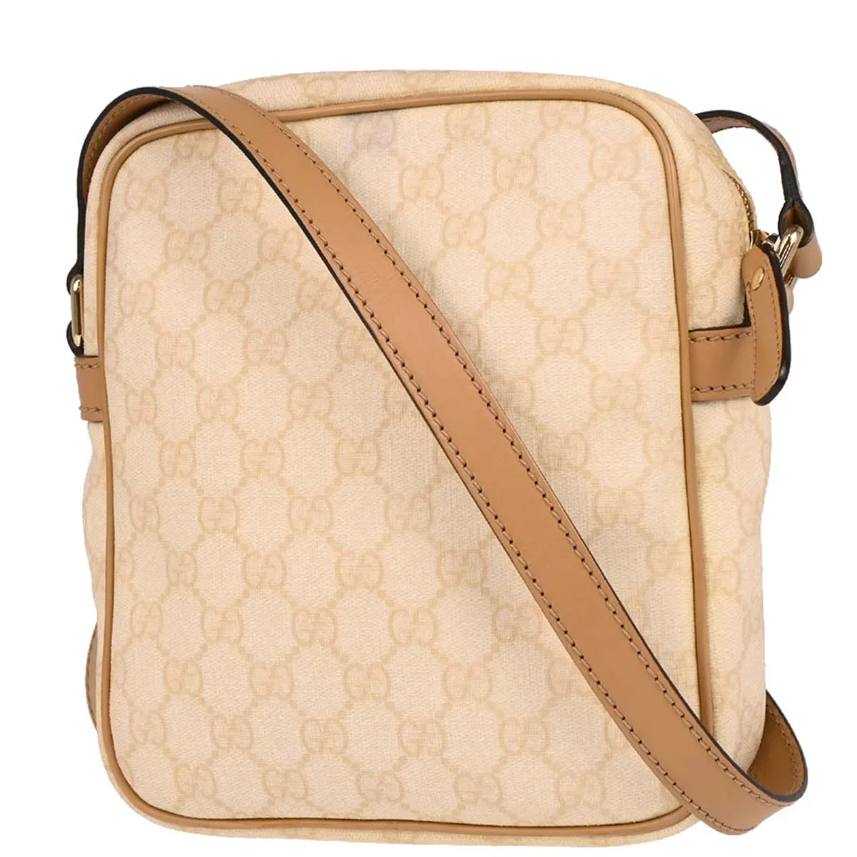 Gucci White PVC GG Shoulder Bag