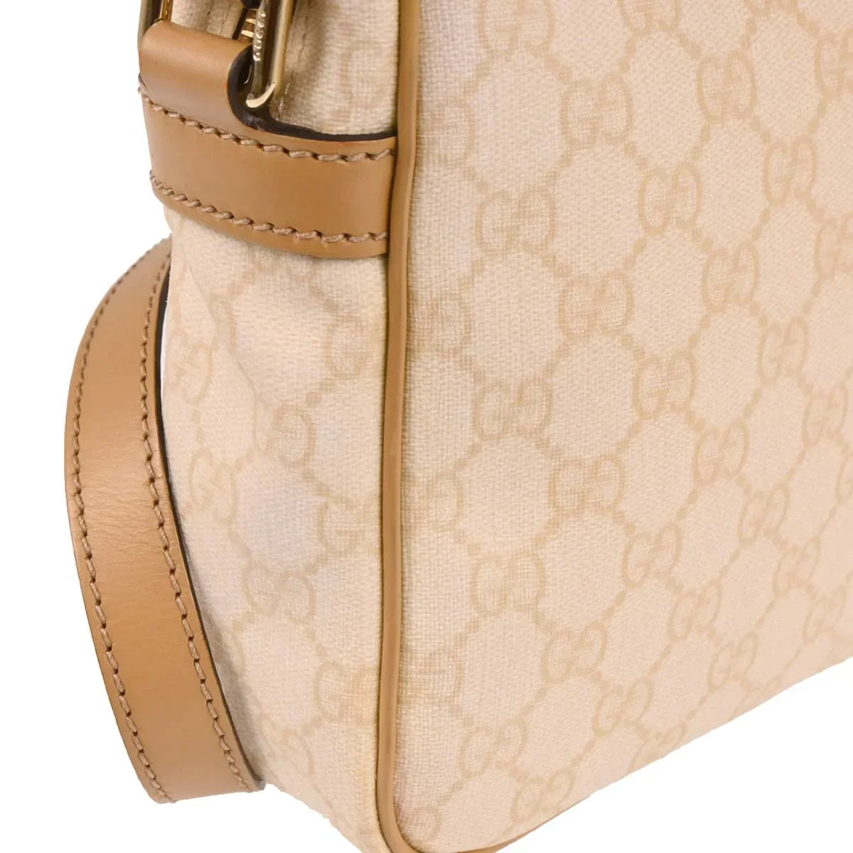 Gucci White PVC GG Shoulder Bag