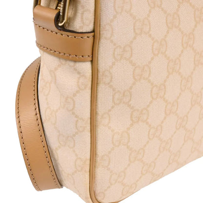 Gucci White PVC GG Shoulder Bag