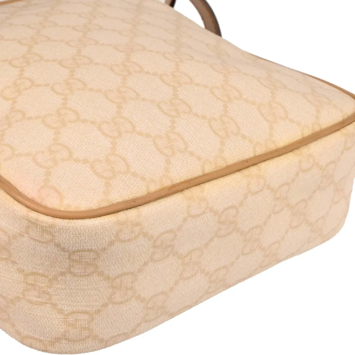 Gucci White PVC GG Shoulder Bag