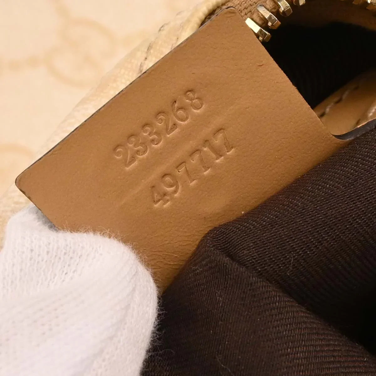 Gucci White PVC GG Shoulder Bag