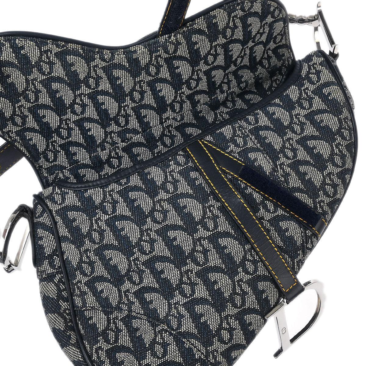 Christian Dior Navy Trotter Saddle Handbag