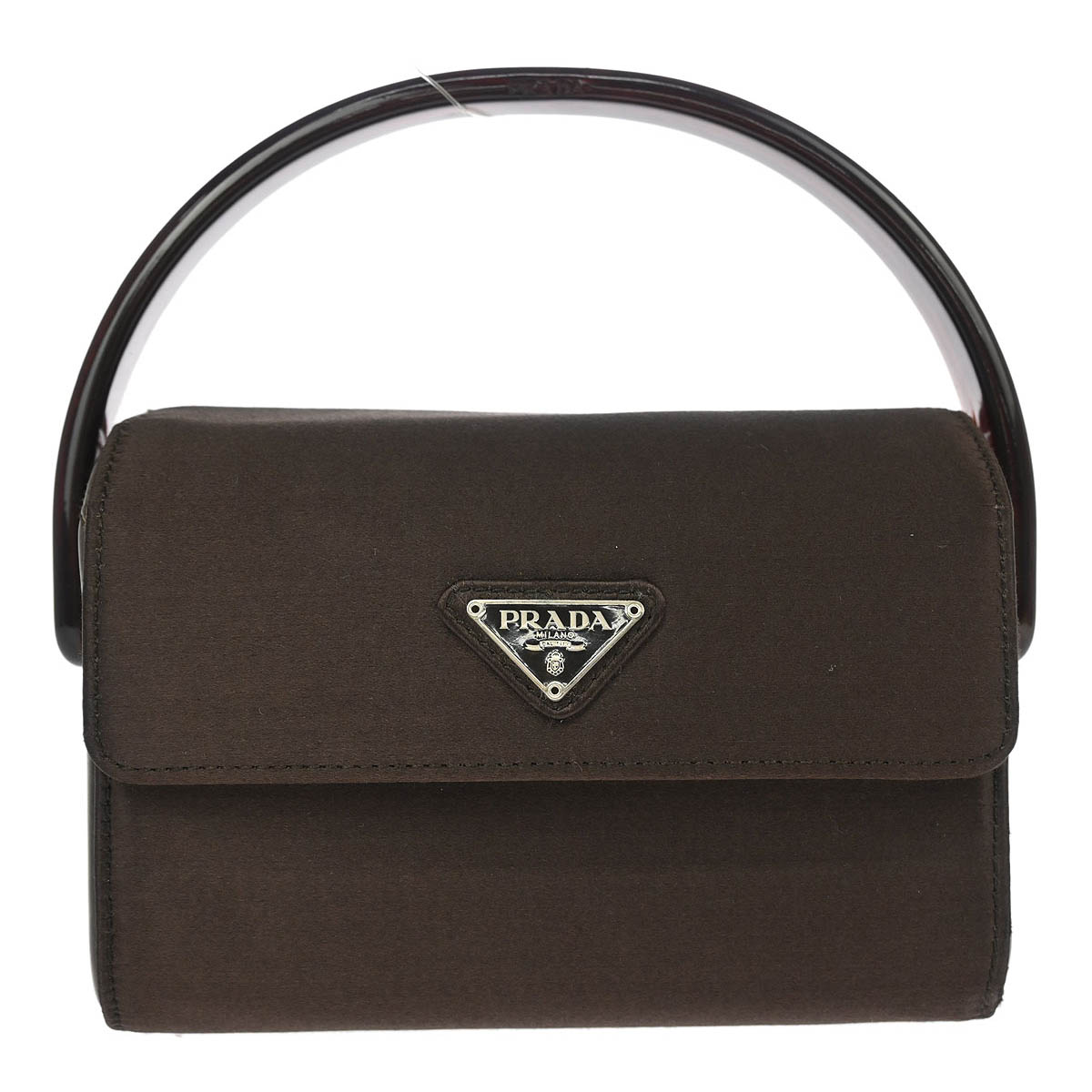 Prada Brown Satin Handbag