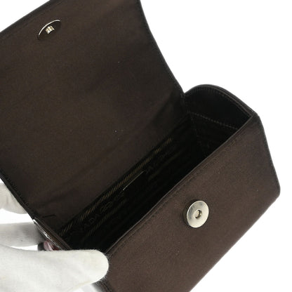 Prada Brown Satin Handbag