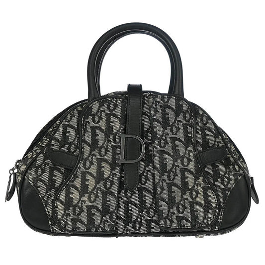 Christian Dior Black Double Saddle Trotter Handbag