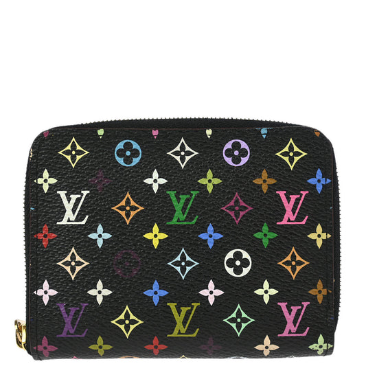 Louis Vuitton 2008 Black Multicolor Zippy Coin Purse Wallet M66549