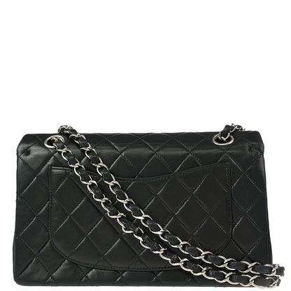 Chanel 2000-2002 Black Lambskin Small Classic Double Flap Shoulder Bag