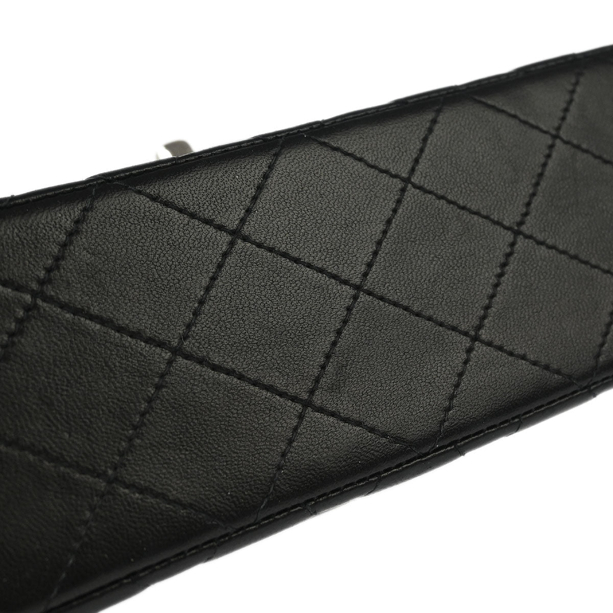 Chanel 2000-2002 Black Lambskin Small Classic Double Flap Shoulder Bag