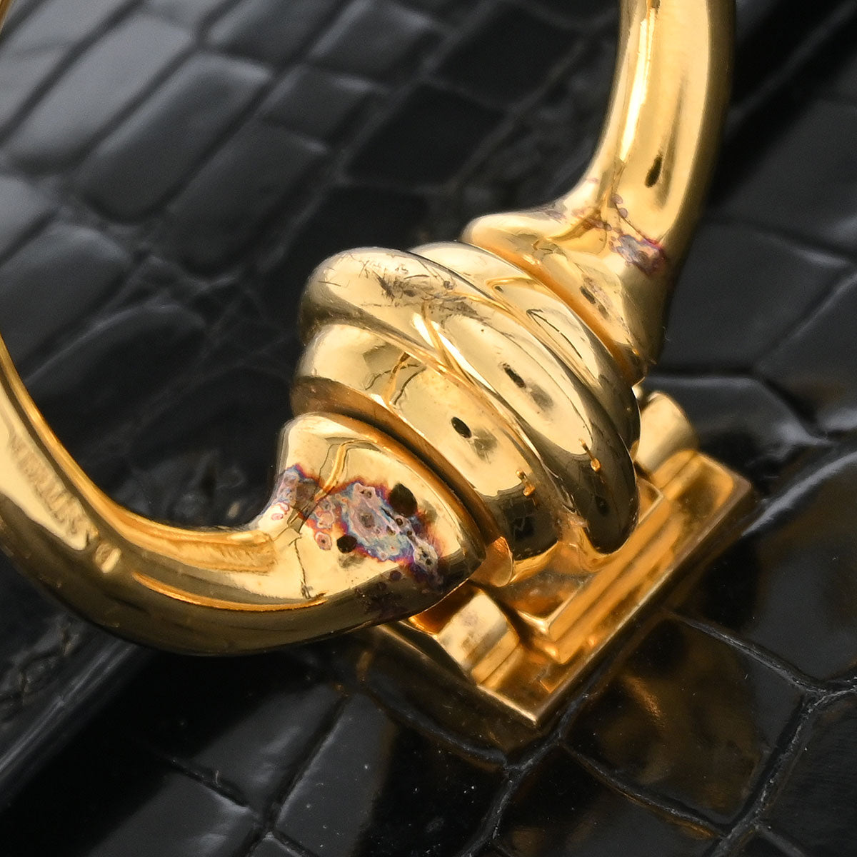 Hermes * 1987 Black Porosus Sequana Shoulder Bag