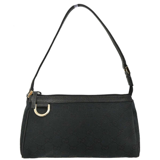 Gucci Black Canvas GG Handbag