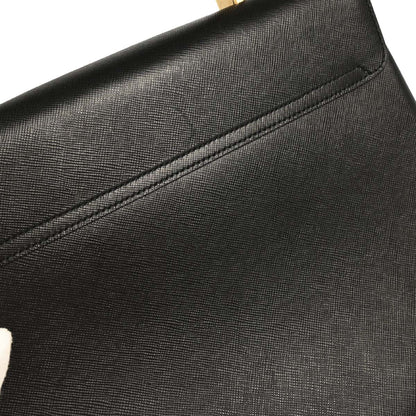 Salvatore Ferragamo Black Leather Gancini 2way Shoulder Handbag