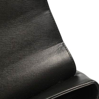 Salvatore Ferragamo Black Leather Gancini 2way Shoulder Handbag