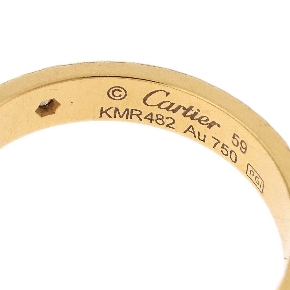 Cartier Mini Love Ring Au750 Diamond #59 #58 KMR482