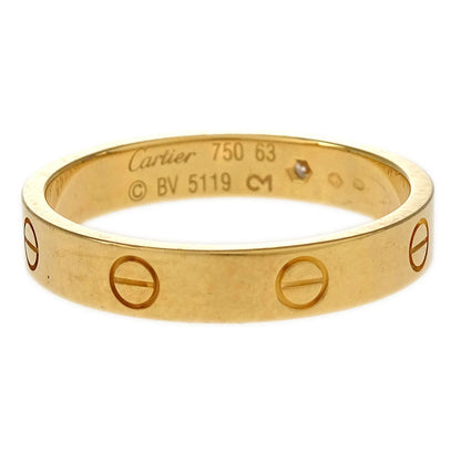 Cartier Mini Love Ring Gold 750 Diamond #63 #62 BV5119