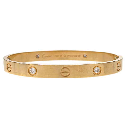 Cartier Love Bracelet Bangle Small WE9462 750 #17 Diamond