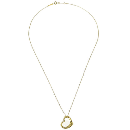 Tiffany & Co. Open Heart Pendant Necklace 750 Diamond Gold