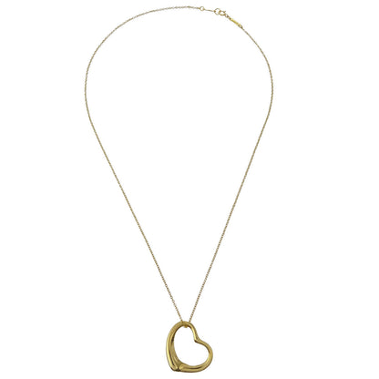 Tiffany & Co. Open Heart Pendant Necklace 750 Gold