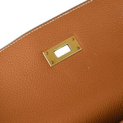 Hermes 2002 Gold Togo Kelly 32 Retourne 2way Shoulder Handbag