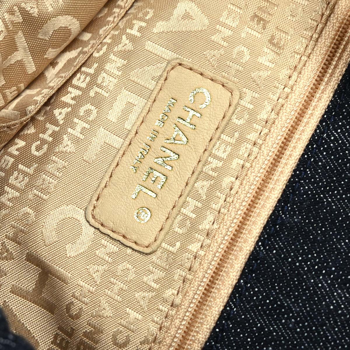 Chanel 2006-2008 Navy Denim Tote Handbag
