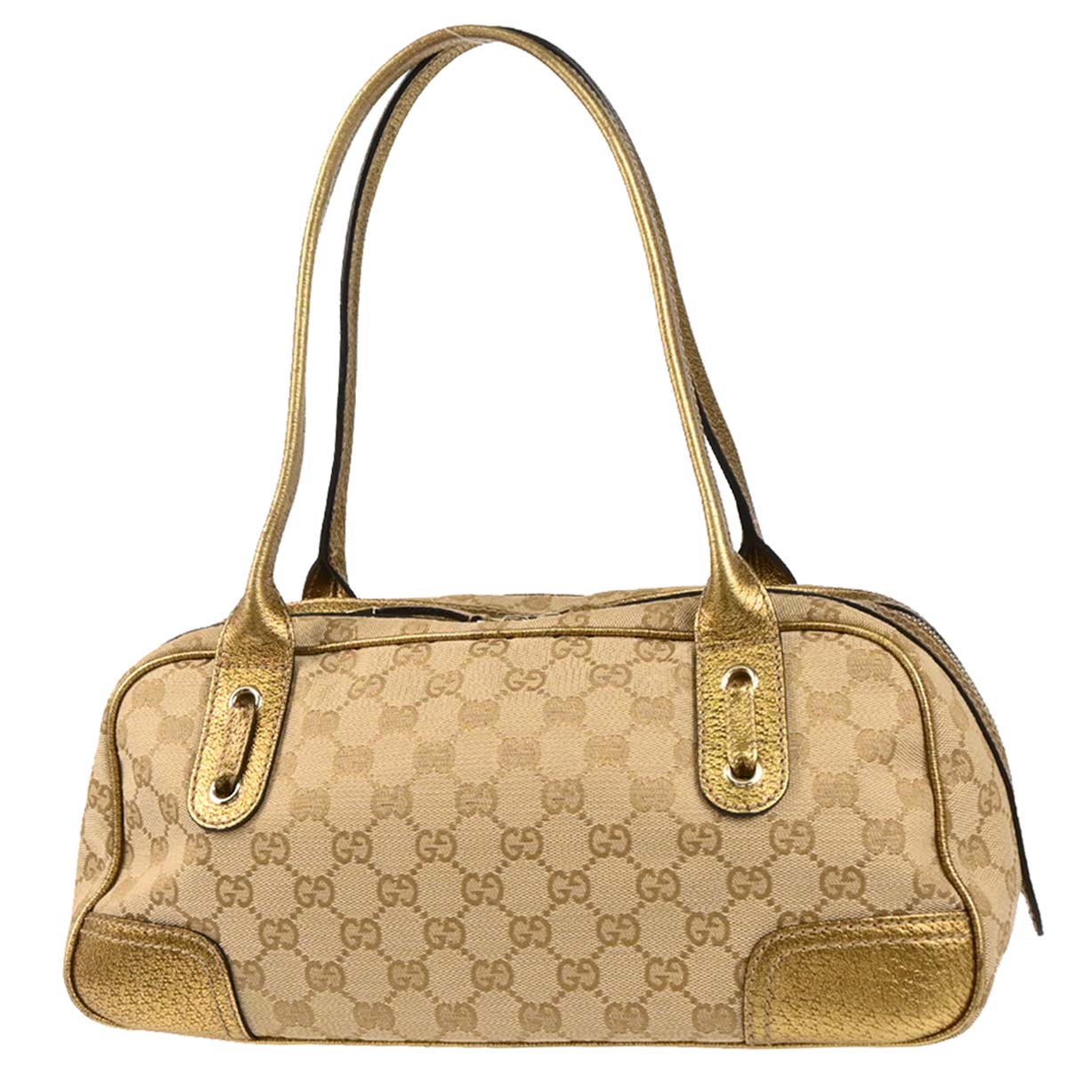 Gucci Beige Gold Canvas Princy GG Handbag