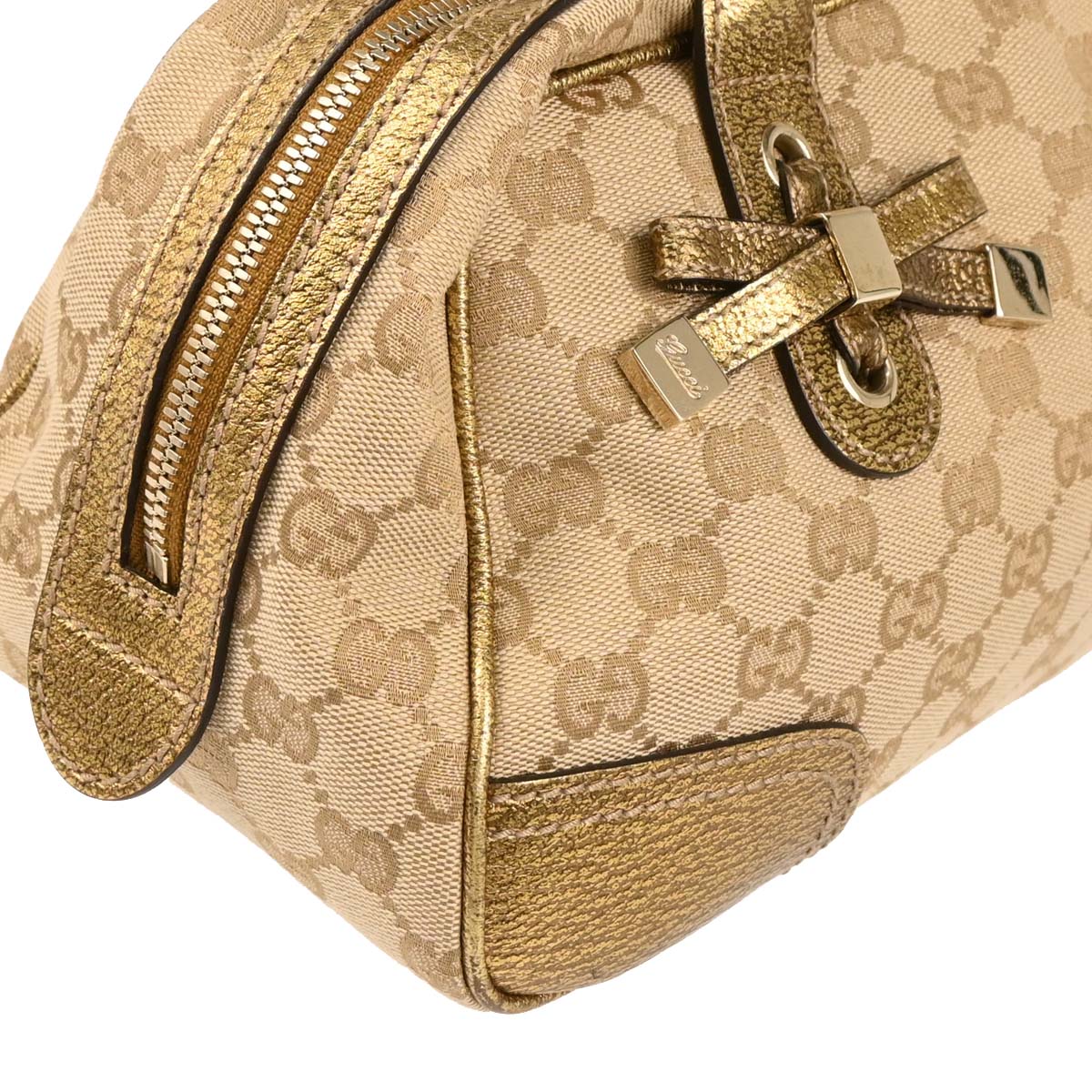 Gucci Beige Gold Canvas Princy GG Handbag