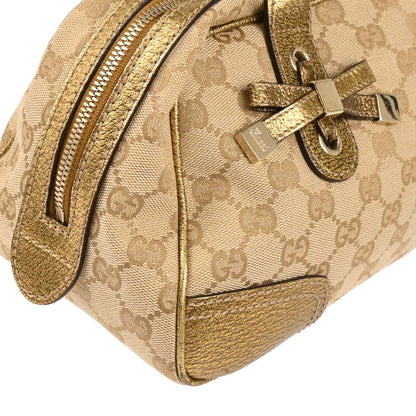 Gucci Beige Gold Canvas Princy GG Handbag
