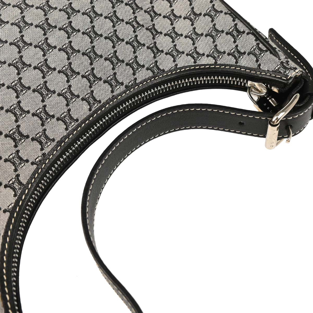 Celine Gray Canvas Macadam Handbag