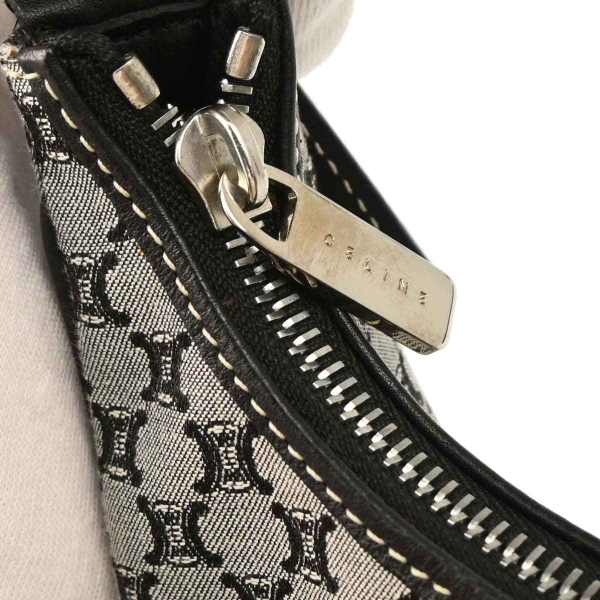 Celine Gray Canvas Macadam Handbag