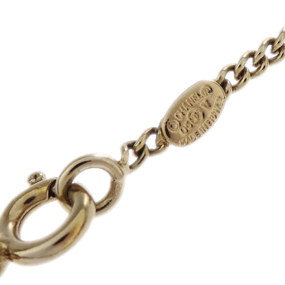 Chanel CC Chain Necklace Pendant Gold Black 05V