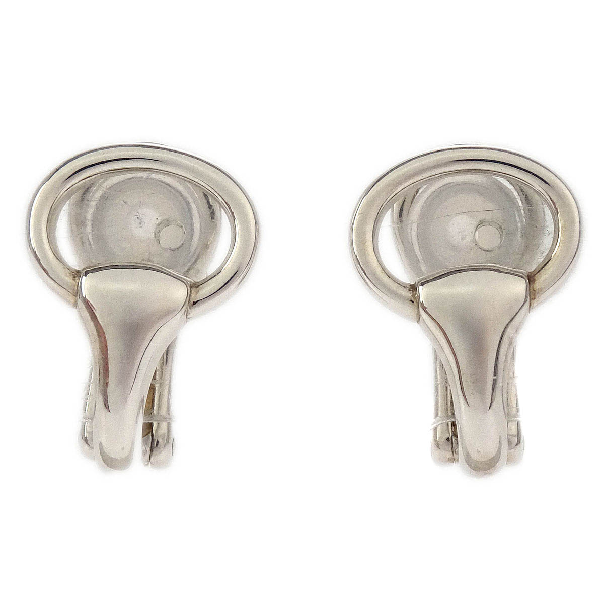 Hermes Nausicaa Earrings Clip-On Silver
