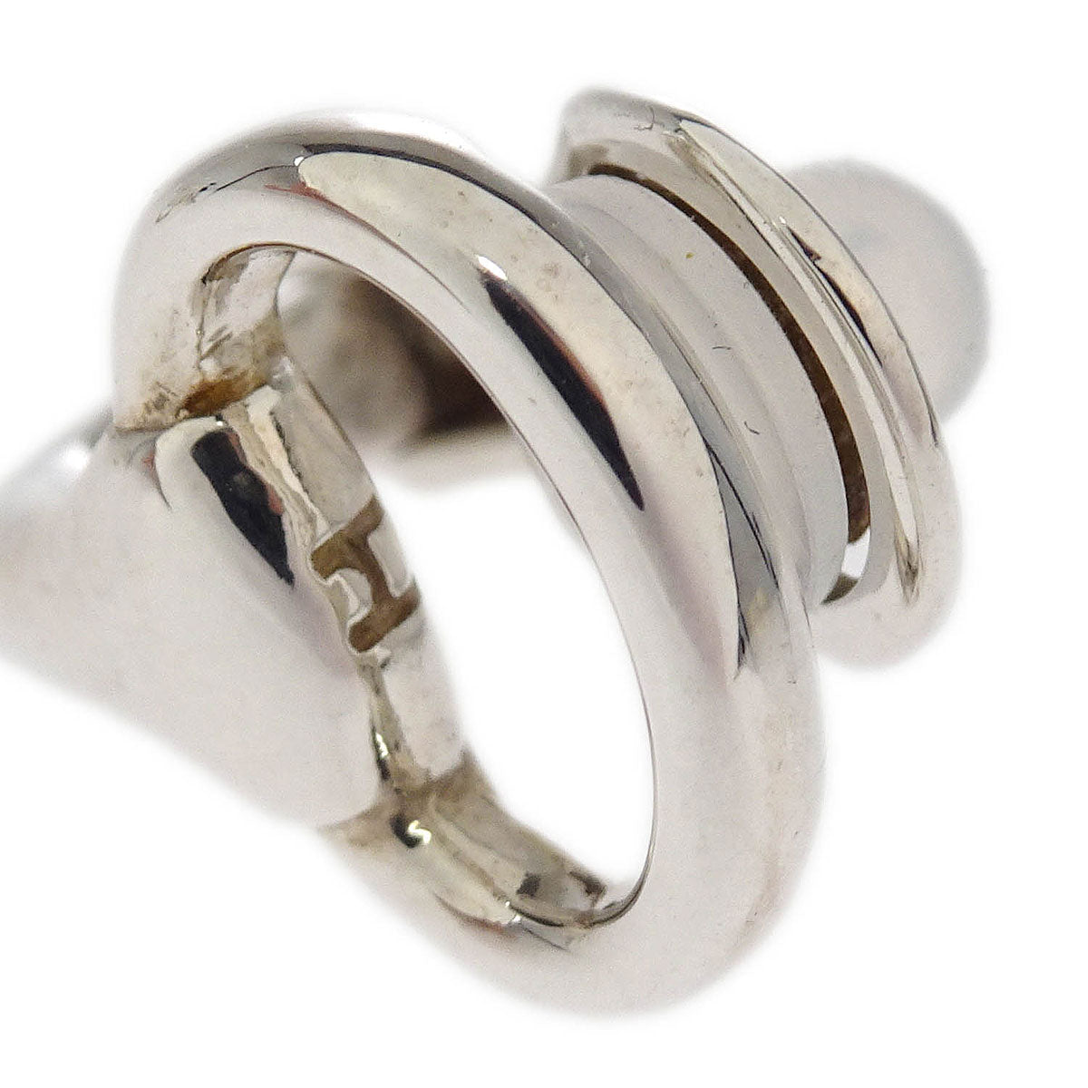 Hermes Nausicaa Earrings Clip-On Silver