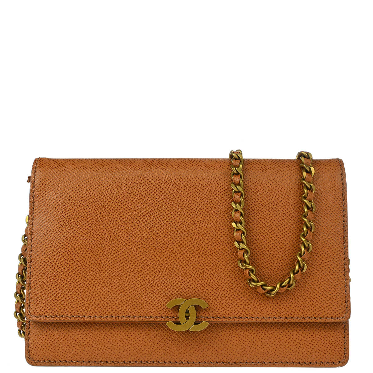 Chanel 1997-1999 Brown Calfskin Classic WOC Wallet On Chain