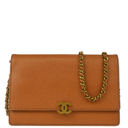 Chanel 1997-1999 Brown Calfskin Classic WOC Wallet On Chain