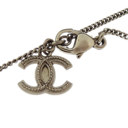 Chanel CC Chain Necklace Pendant Silver 09A