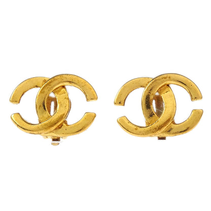 Chanel Gold CC Earrings Clip-On 01P