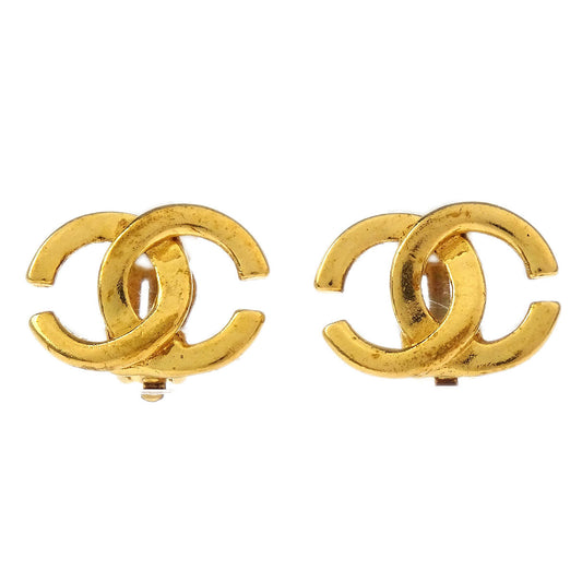 Chanel Gold CC Earrings Clip-On 01P