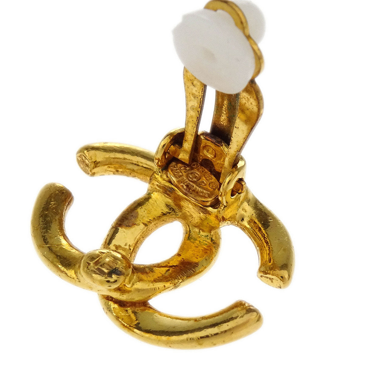 Chanel Gold CC Earrings Clip-On 01P