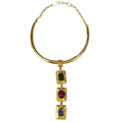 Chanel Pendant Necklace Choker Gold Gripoix 97A