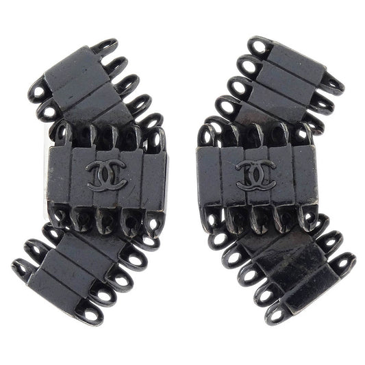 Chanel Earrings Clip-On Silver 98P