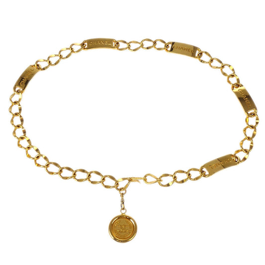 Chanel Chain Belt Medallion Gold Small Good